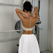 akiyo studio欧美性感挂脖吊带背心女带胸垫内搭外穿打底衫 上衣