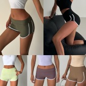 子运动裤 akiyo 欧美裤 跑步速干高腰热裤 studio瑜伽运动健身短裤