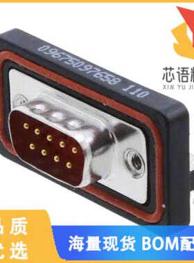 全新09675097658原装(CONN D-SUB PLUG 9POS R/A SLD