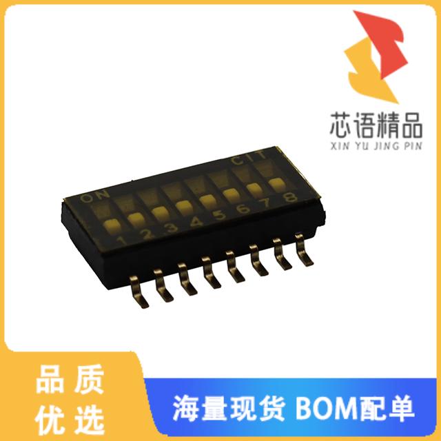 全新KE08RTGR原装(SWITCH SLIDE DIP 8POS 25MA 24V)正品