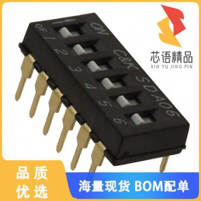 全新SDA06H0BD原装(SWITCH SLIDE DIP SPST 25MA 24V)正品