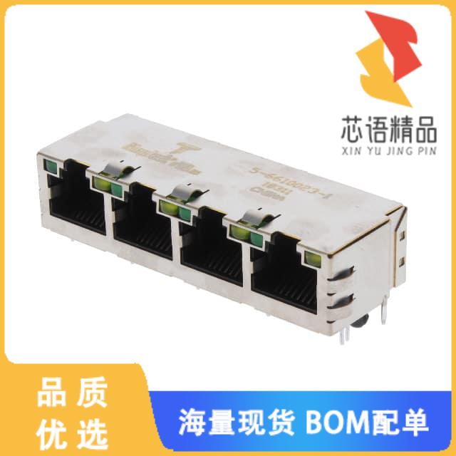 全新5-6610023-1原装(CONN JACK 4PORT 100 BASE-T P