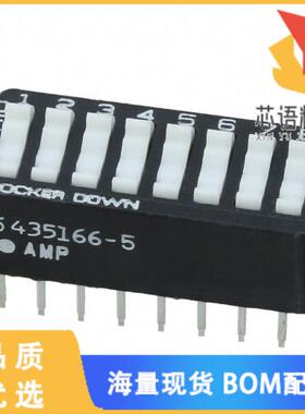全新5435166-5原装(SWITCH ROCKER DIP SPST 25MA 24