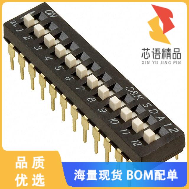 全新SDA12H1BD原装(SWITCH SLIDE DIP SPST 25MA 24V)正品