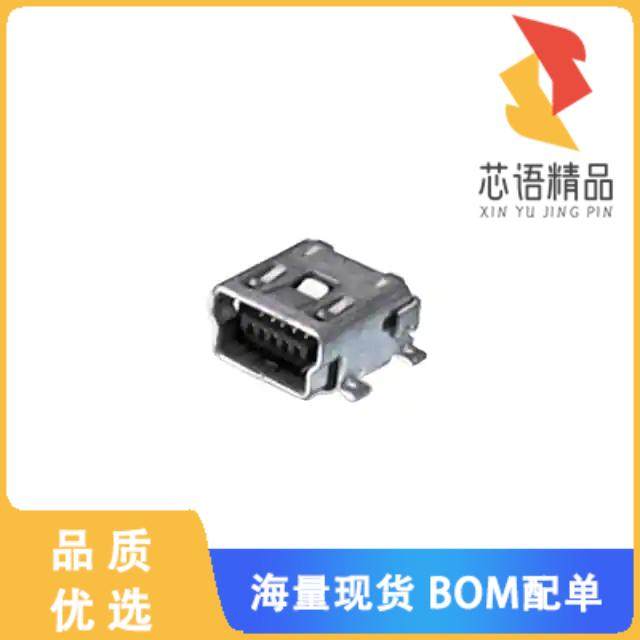 全新1734035-4原装(CONN RCPT USB2.0 MINI B SMD R/