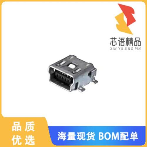 全新1734035-4原装(CONN RCPT USB2.0 MINI B SMD R/