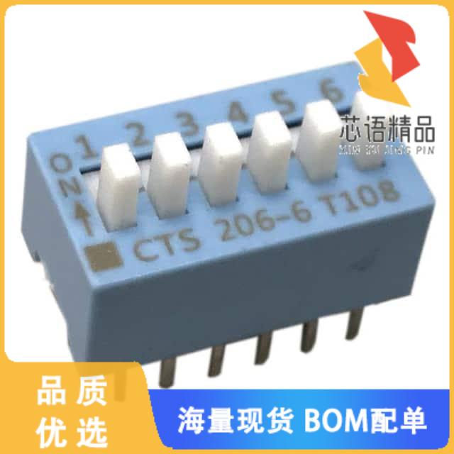 全新206-6ES原装(SWITCH SLIDE DIP SPST 50MA 24V)正品