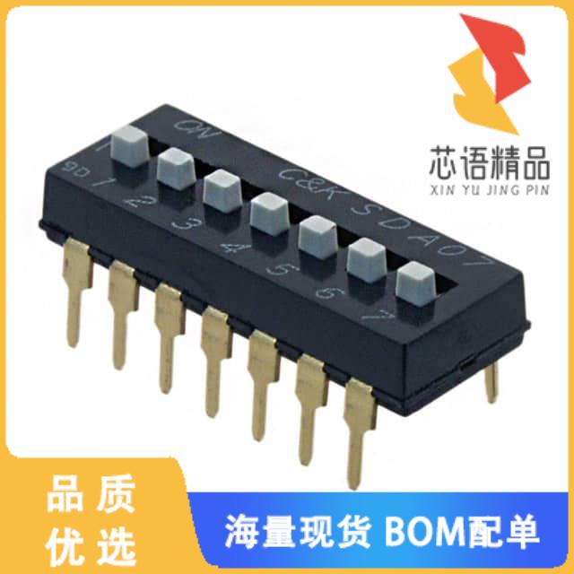全新SDA07H1BD原装(SWITCH SLIDE DIP SPST 25MA 24V)正品