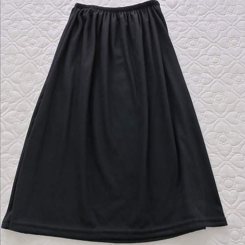 秋冬新款女德绒睡裙家居大码打底裙外穿A字中长款半身裙发热衬裙