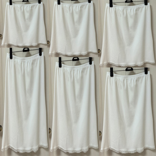 可外穿德绒内衬裙秋冬蕾丝加绒屁帘保暖大码打底冬裙女长款半身裙