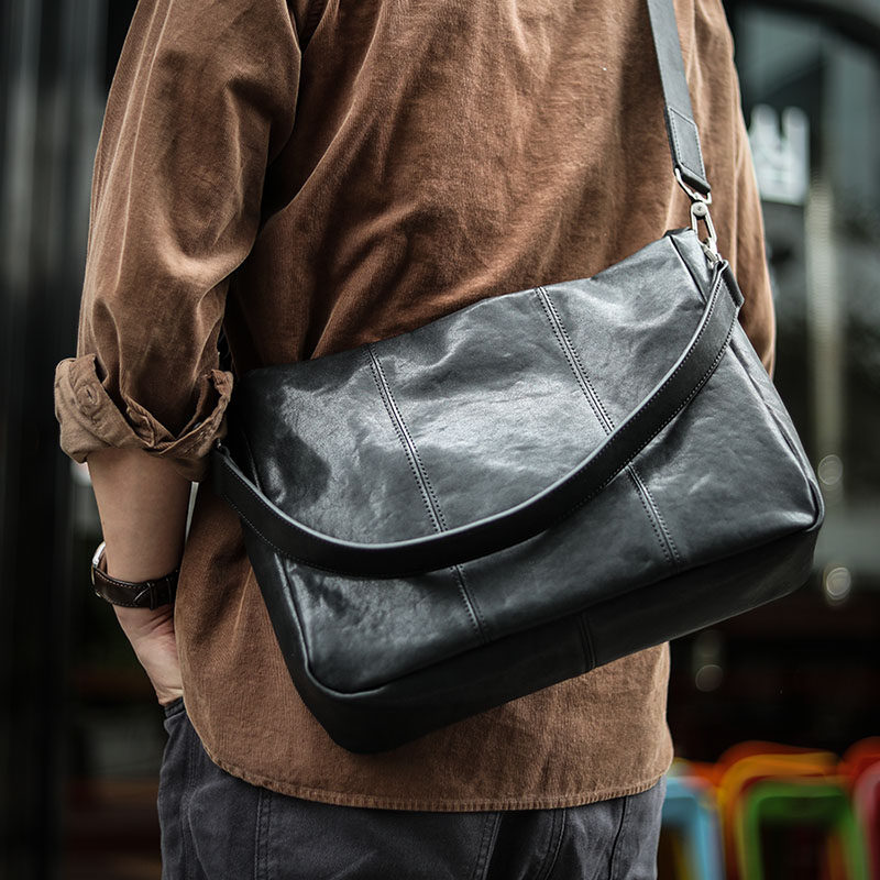 2023秋冬新款真皮男士单肩斜挎腋下托特包大容量背包通勤休闲男款,箱包皮具/热销女包/男包,男士包袋,淘宝优惠券,粉丝福利购,淘宝优惠卷