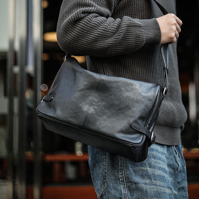 植鞣牛皮真皮商务休闲百搭背包男