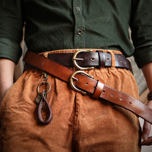 黄铜复古阿美咔级风手工做旧腰带