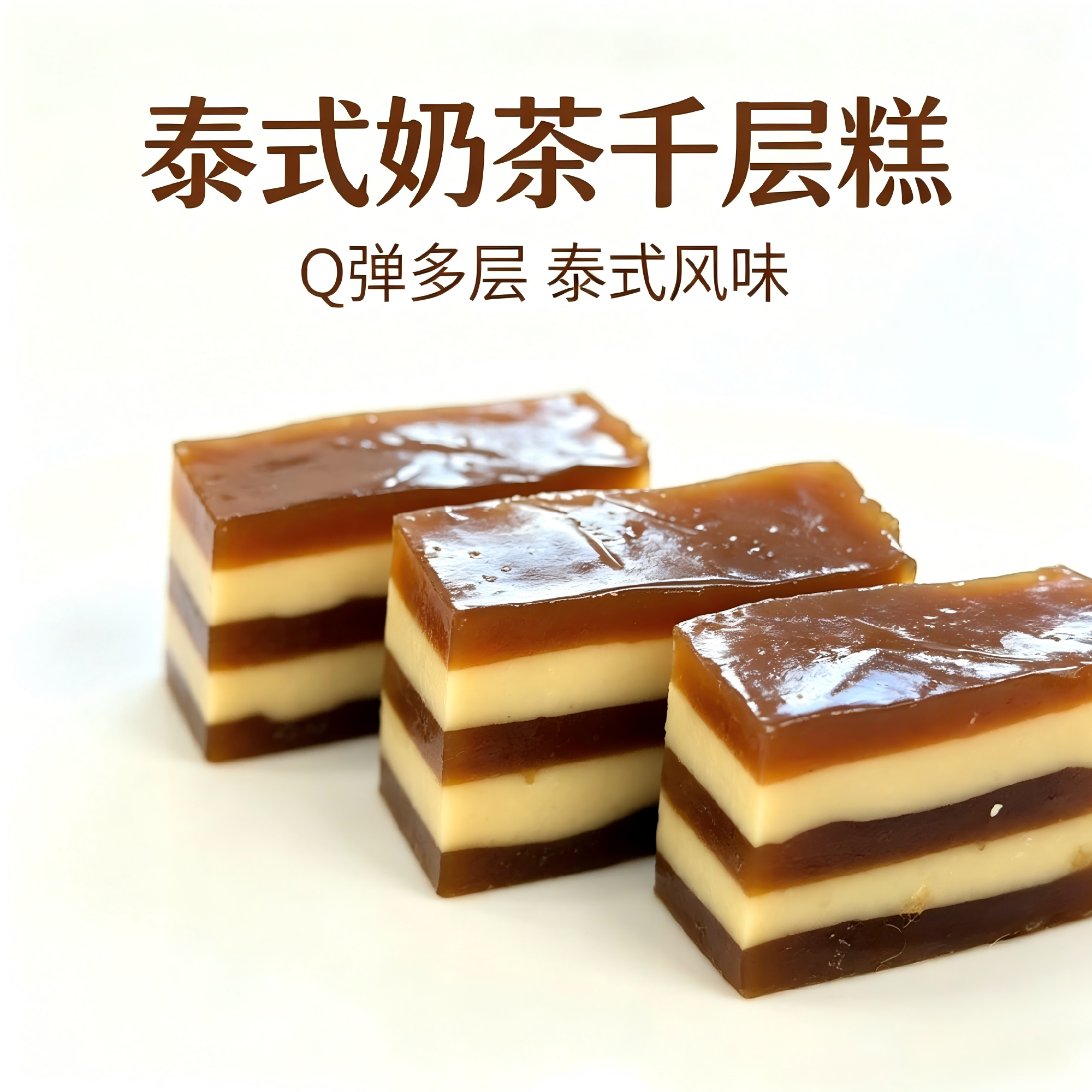 泰奶控必冲｜手工泰式奶茶千层糕 层层茶香超软糯特色风味糕点