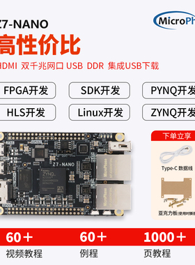 微相 FPGA开发板 ZYNQ核心板 XILINX 7020 70107000双网口Z7-Nano