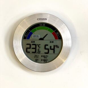 精准家用室内金属电子显示温度计 日本进口西铁城CITIZEN温湿度计