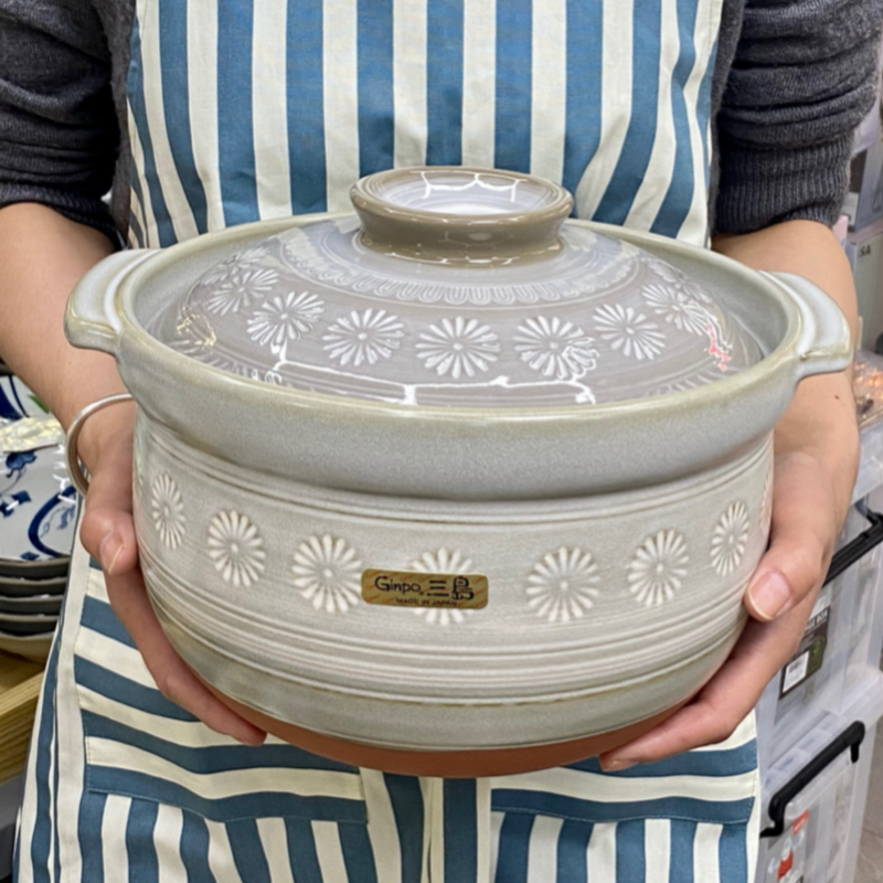 万古烧日本陶瓷米饭耐热三岛砂锅