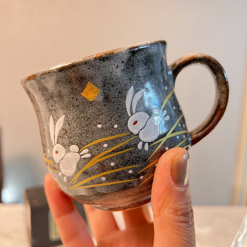 九谷烧日本进口陶瓷马克杯咖啡杯