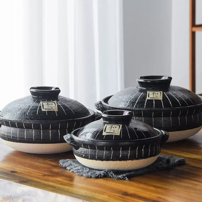 万古烧日本进口炖肉土锅图片