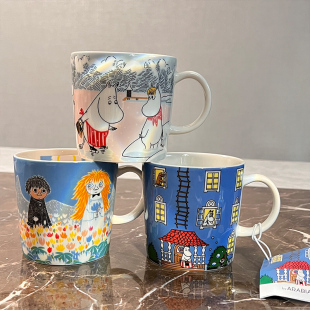 芬兰进口Arabia姆明马克杯咖啡杯北欧moomin可爱早餐水杯陶瓷茶杯
