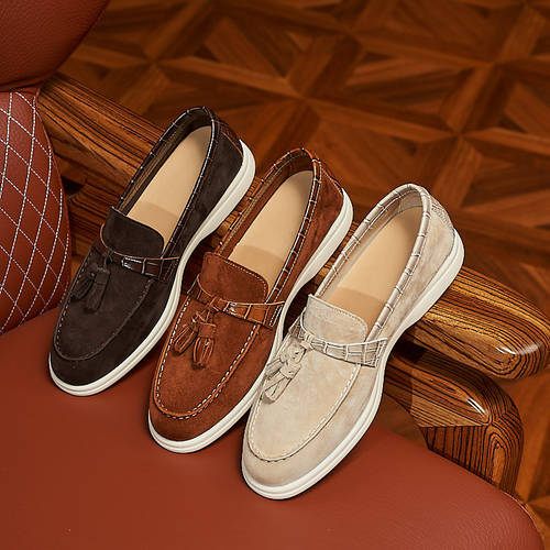 流苏跃绅仕懒人鞋英伦平底乐福鞋