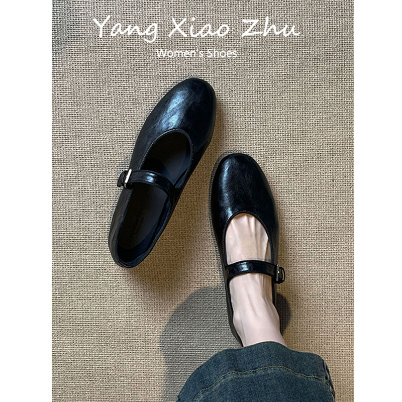 羊皮版~春秋一字带玛丽珍单鞋