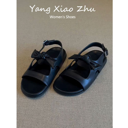 羊皮~夏季俏皮减龄厚底扣带凉鞋