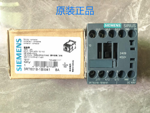 原装正品西门子直流接触器3RT6018-1BW41 DC48V四常开