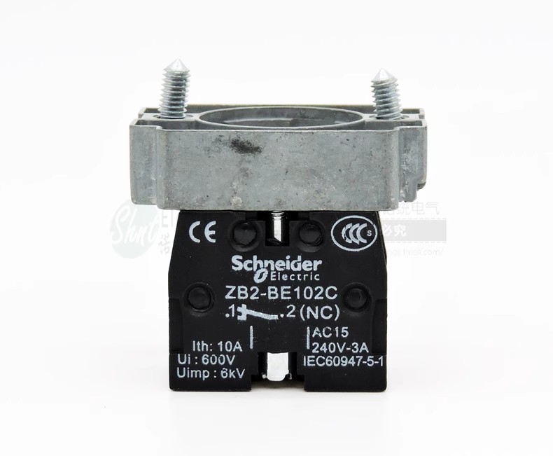 施耐德开关常闭触点基座ZB2-BZ102C NC触头底座ZB2BZ102C