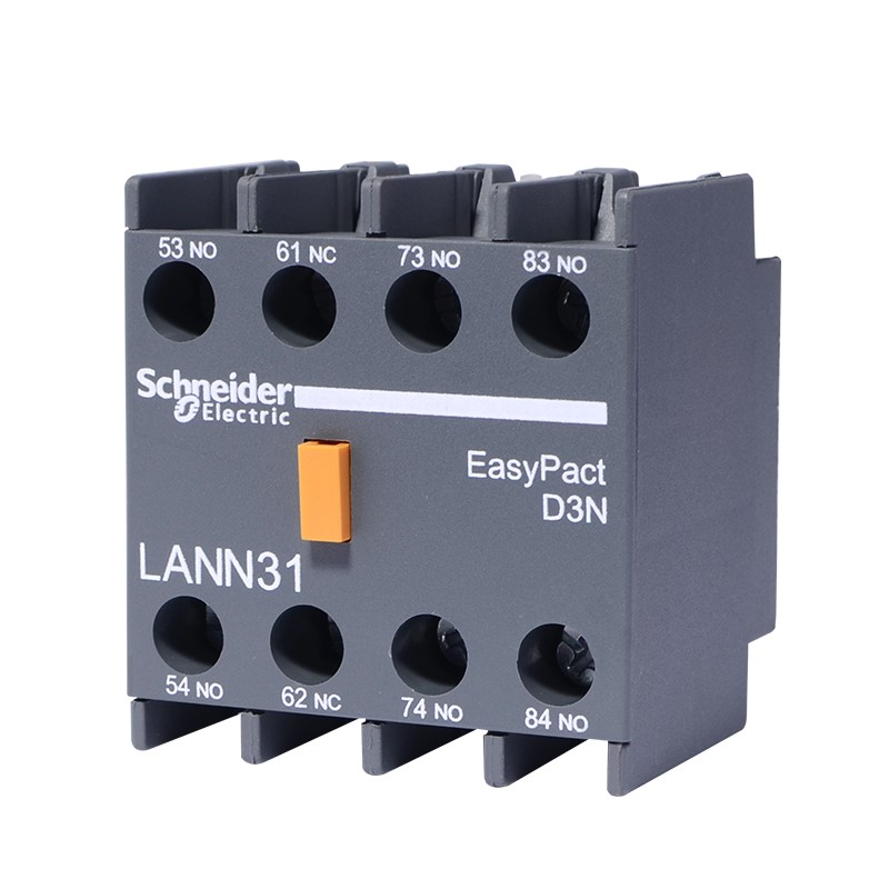 施耐德接触器LC1N辅助触点LANN31N正面安装触头组3开1闭