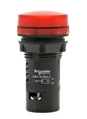 原装正品 施耐德 22mm红色信号灯 XB2-BVB4LC DC24V 指示灯 全新