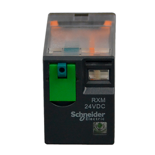 原装正品 施耐德 手动中间继电器 RXM2CB2BD DC24V 8脚带灯 10A