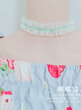 半透明弹力蕾丝日本原宿风项链