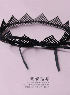 蝴蝶结界蕾丝女锁骨链项圈颈带