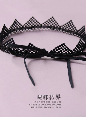 蝴蝶结界蕾丝女锁骨链项圈颈带