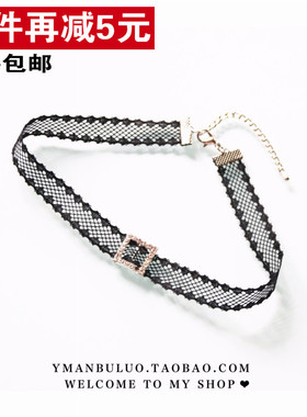 choker薄款黑色韩国蕾丝项圈
