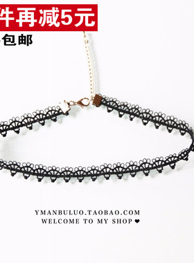 choker蕾丝项圈原宿短款锁骨链