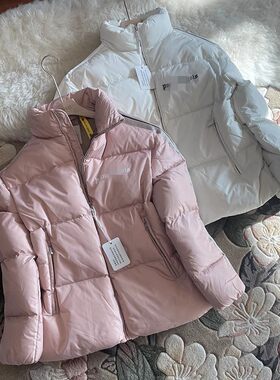 白鹅绒羽绒服加厚大码立领拼色