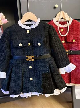 女童秋冬新款连衣裙2024宝宝