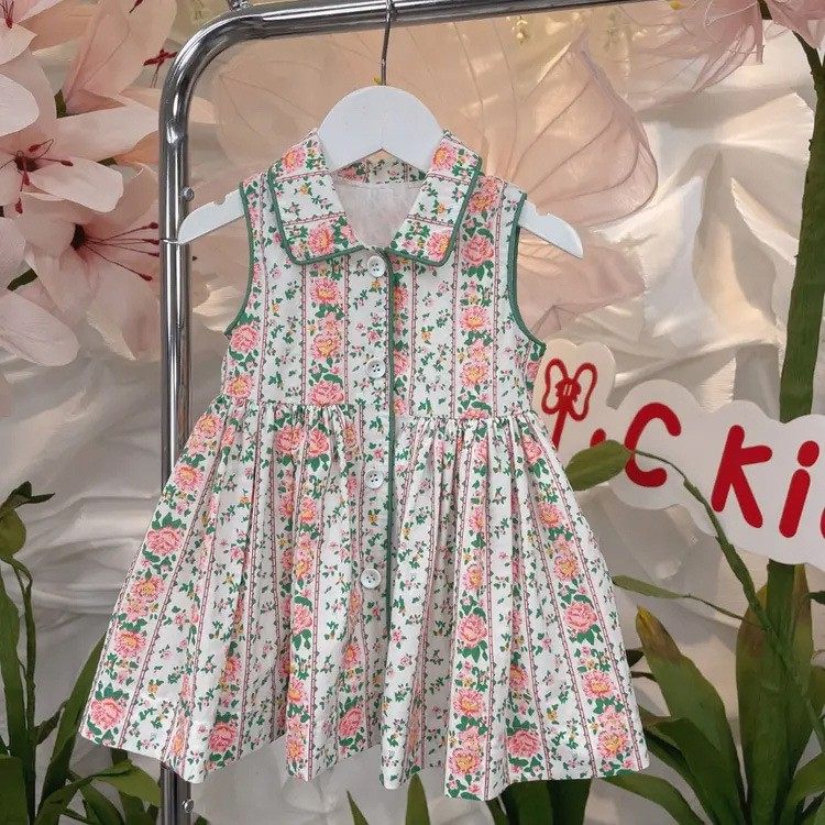 儿童纯棉碎花洋气连衣裙