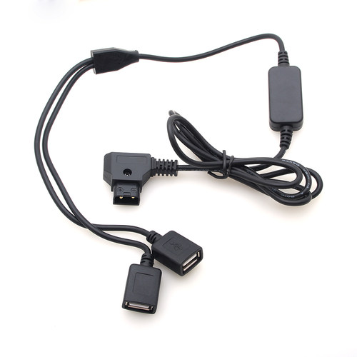 D-TAP 摄像机安东V型电池供电系统B型口转5V 双USB电源线
