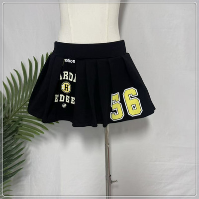 镜服饰 2025女秋款时尚学院风松紧腰百褶裙运动半身短裙30032