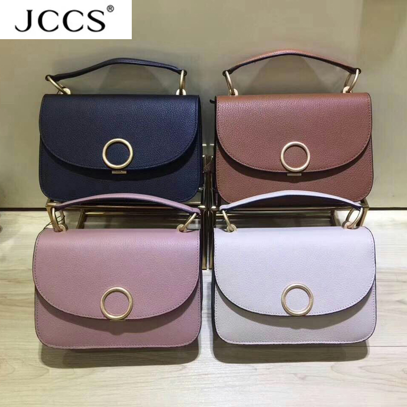 jccs新款真皮女包单肩手袋手拎包