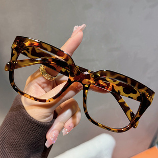 老花眼镜女士男时尚 200 高清大框潮搭豹纹年轻摩登老光100度150