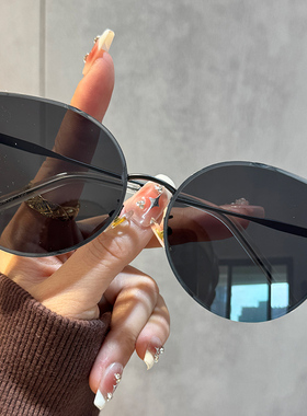 处理出口欧美猫眼太阳眼镜防紫外线大框时尚防晒潮墨镜显瘦网红