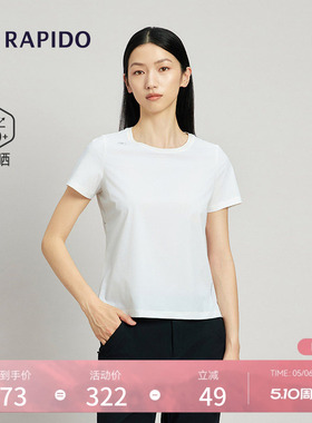 RAPIDO雳霹道春夏女士O系列运动休闲通勤轻薄防晒UPF40+短袖T恤