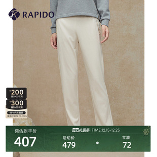 长裤 RAPIDO雳霹道秋冬女士R系列商务休闲基础简约时尚 直筒裤