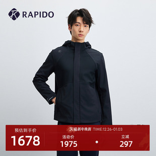 运动休闲日常连帽磨毛夹克外套 RAPIDO雳霹道25秋冬男士 新品