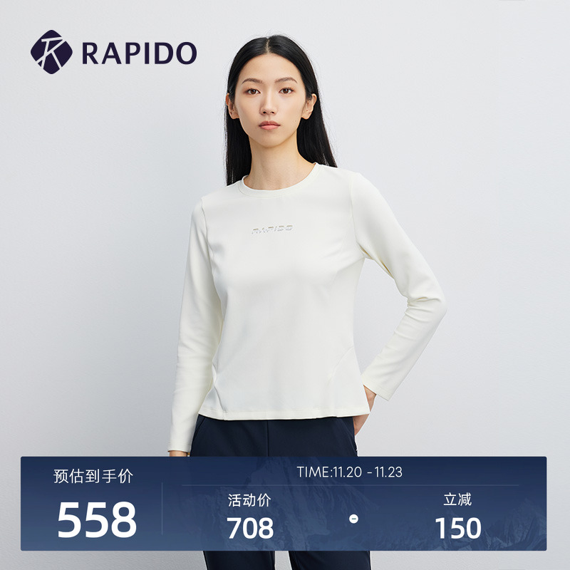 女士简约休闲动感单层圆领T恤