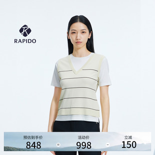 LINE短袖 T恤 女士R RAPIDO睿必度26年春季 钟楚曦同款 新品